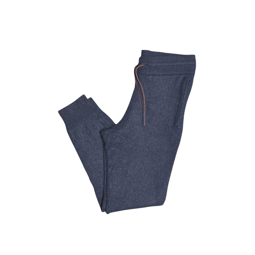 Loro Piana Womens 100% Cashmere Knit Joggers Navy Blue Made in Italy‎ Size M